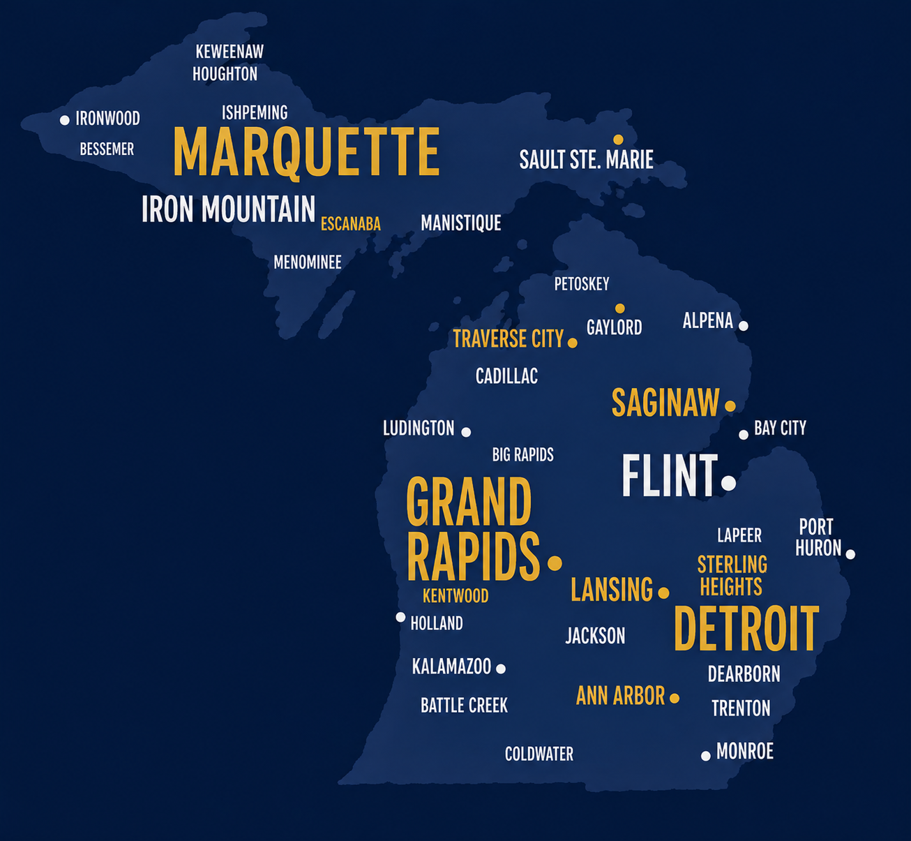 Michigan real estate service areas
